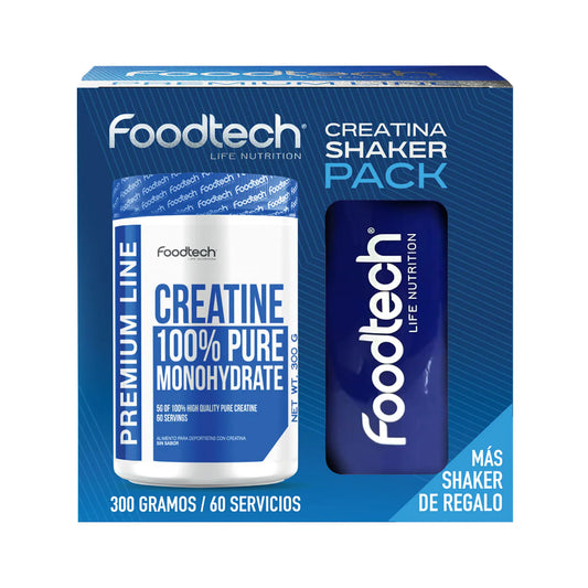 Foodtech - Creatina Monohidratada 300 g + Shacker