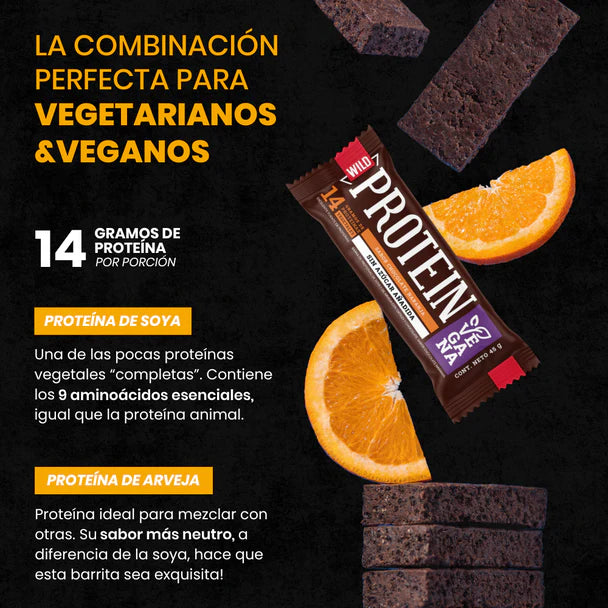 Wild Protein - Vegana Chocolate Naranja 16 unidades