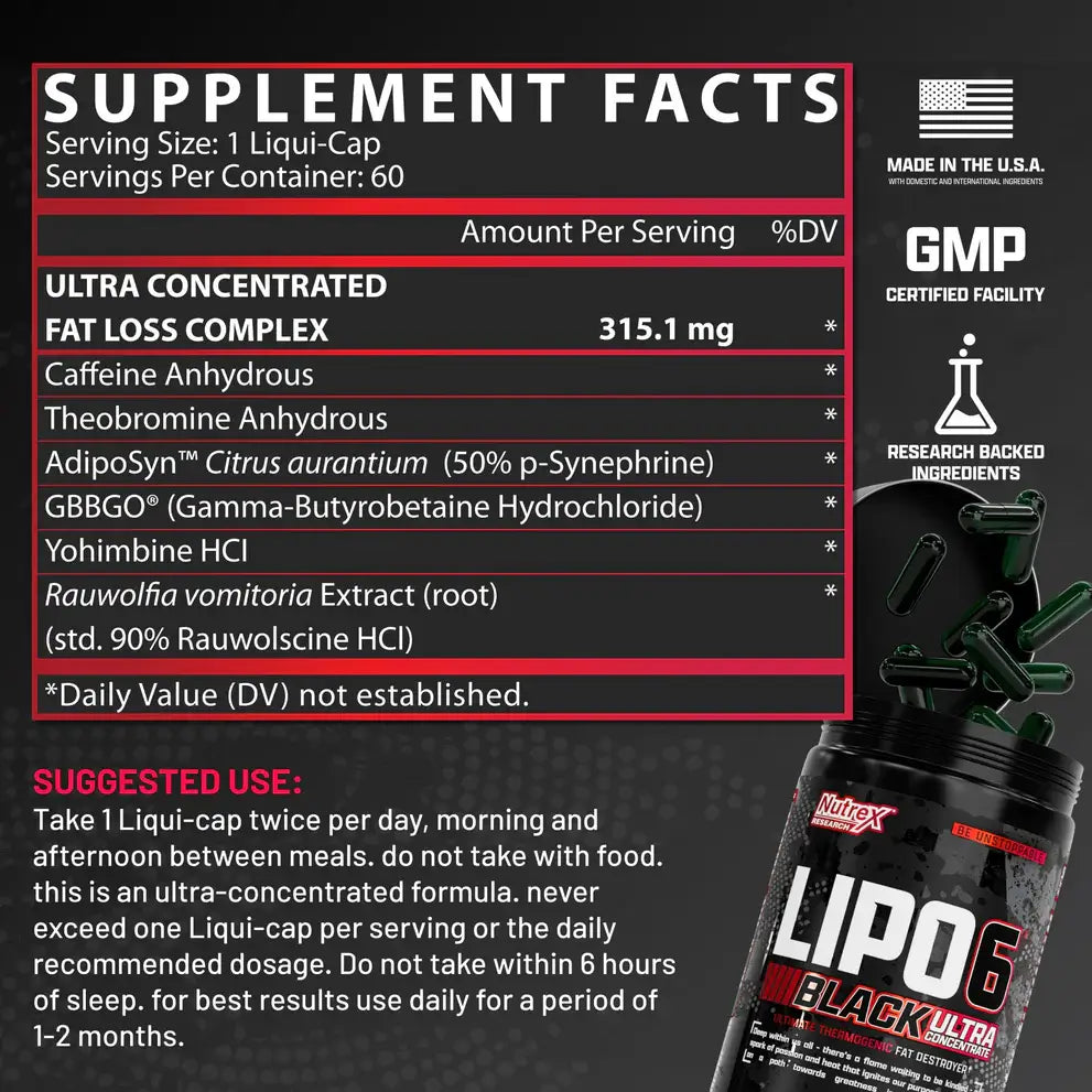 Nutrex - Lipo 6 Black Ultra Concentrado 60 caps