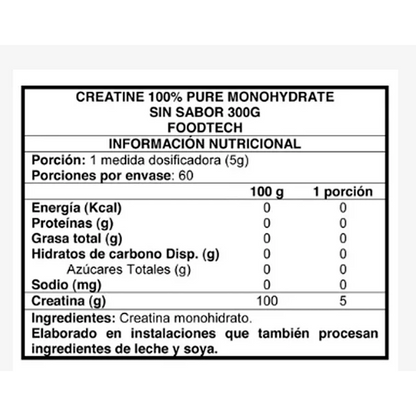 Foodtech - Creatina Monohidratada 300 g + Shacker