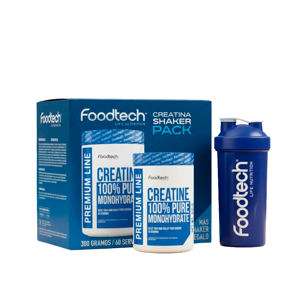 Foodtech - Creatina Monohidratada 300 g + Shacker