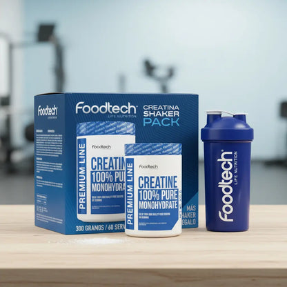 Foodtech - Creatina Monohidratada 300 g + Shacker