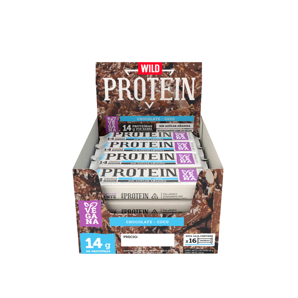 Wild Protein - Vegana Chocolate Coco 16 unidades