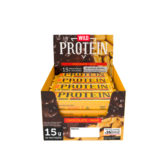 Wild Protein - Chocolate Maní 16 unidades