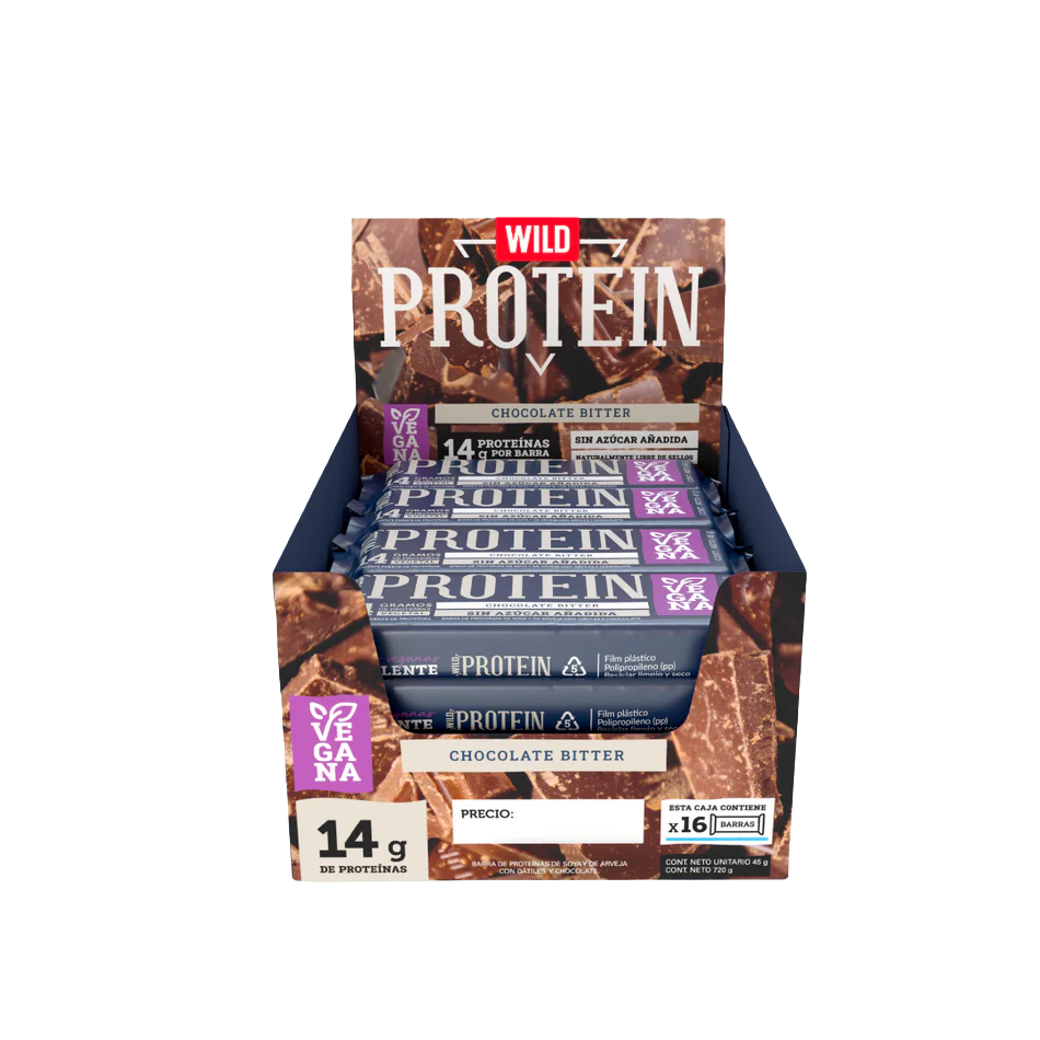 Wild Protein - Vegana Chocolate Bitter 16 unidades