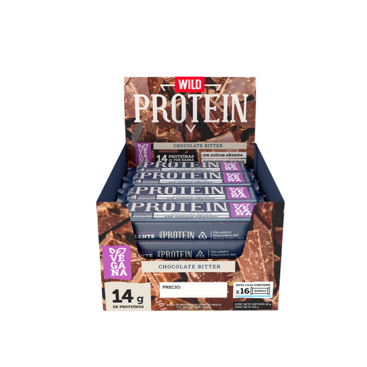 Wild Protein - Vegana Chocolate Bitter 16 unidades