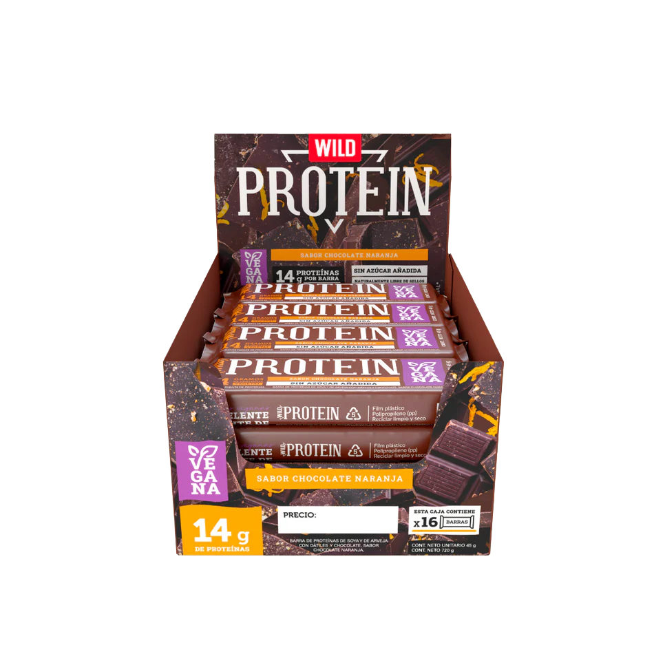 Wild Protein - Vegana Chocolate Naranja 16 unidades