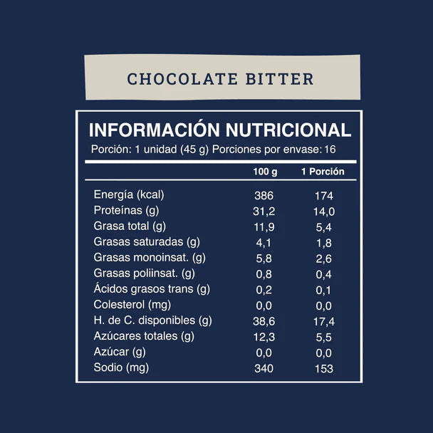 Wild Protein - Vegana Chocolate Bitter 16 unidades