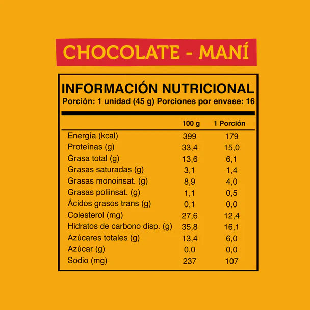 Wild Protein - Chocolate Maní 16 unidades