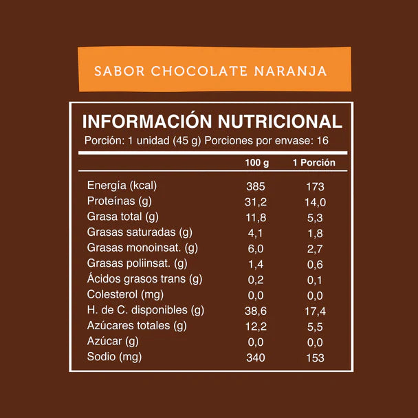 Wild Protein - Vegana Chocolate Naranja 16 unidades